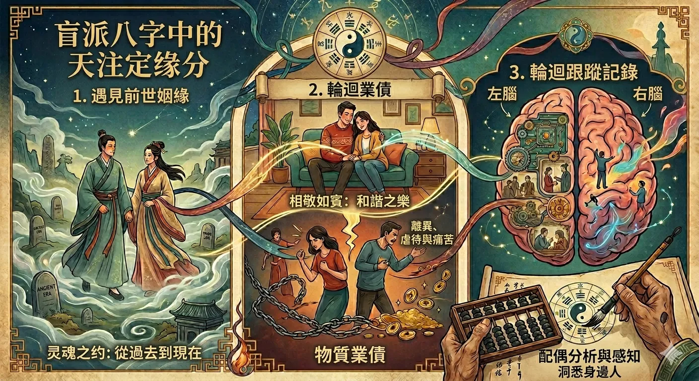 命中注定的爱与债：盲派八字如何破解你前世轮回的因缘密码？